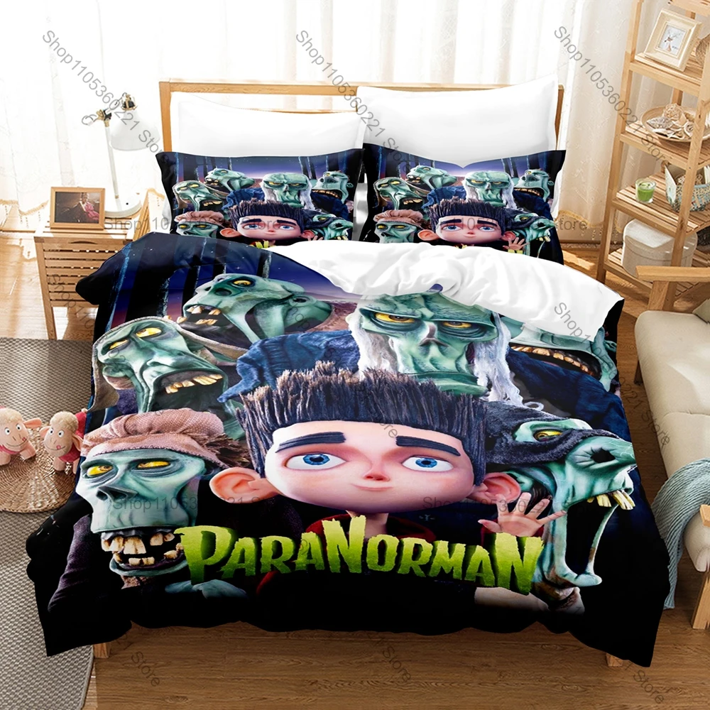 ParaNorman Animated Film Bedding Set, Duvet Cover + 2 Pillowcases, Spooky Character Graphic Linens for Home & Dorm
ParaNorman Animated Film Bedding Set, Duvet Cover + 2 Pillowcases, Spooky Character Graphic Linens for Home & Dorm