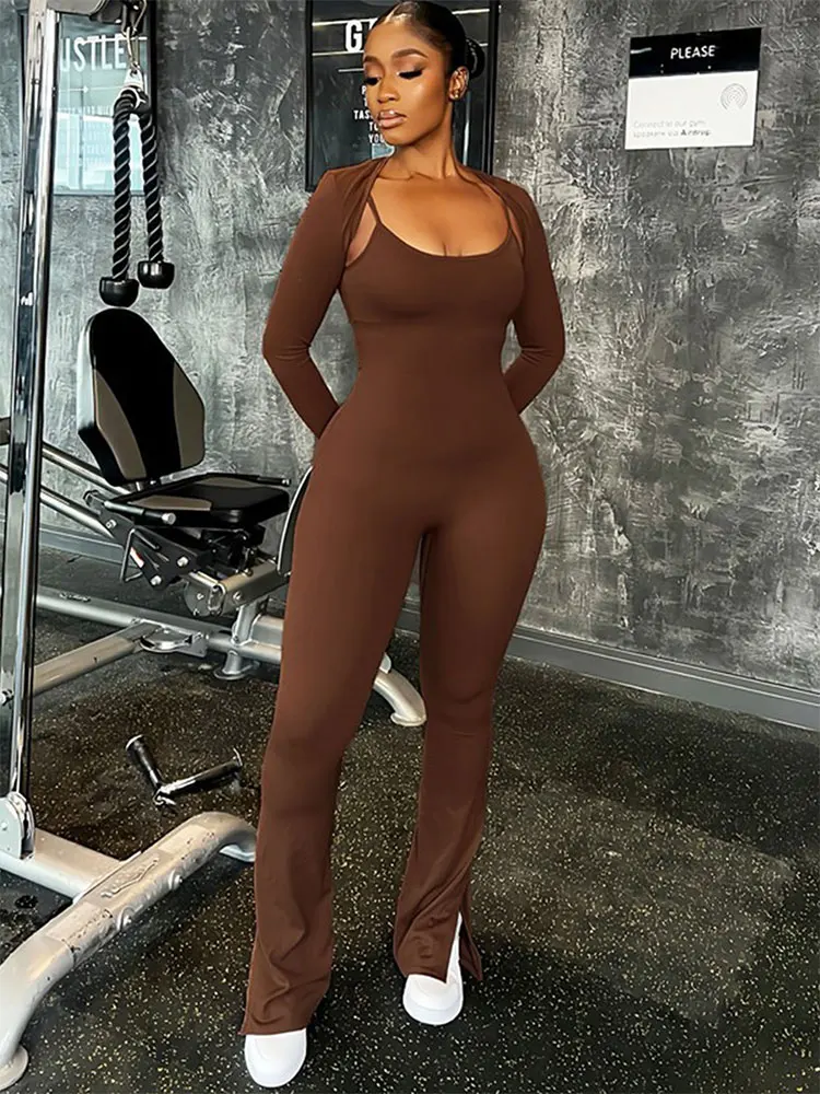 Женские комбинезоны с шалью из двух предметов, осенняя новая уличная одежда, модные повседневные тонкие комбинезоны, сексуальные элегантные женские комбинезоны на слинге с низкой грудью
Женские комбинезоны с шалью из двух предметов, осенняя новая уличная одежда, модные повседневные тонкие комбинезоны, сексуальные элегантные женские комбинезоны на слинге с низкой грудью