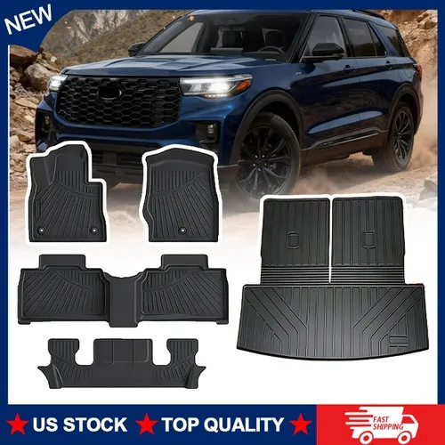 TPE Floor Mats Trunk Cargo Liner & Backrest Mat Protection Floor Liners Car Trunk Pad For Ford Explorer 2020~2025 All Weather
TPE Floor Mats Trunk Cargo Liner & Backrest Mat Protection Floor Liners Car Trunk Pad For Ford Explorer 2020~2025 All Weather