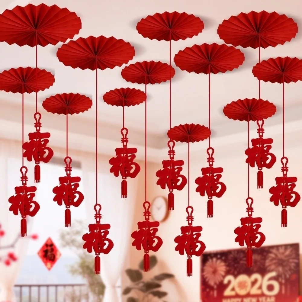 12pcs FU Character New Year Pendant Paper Craft Background Decor Ceiling Hanging Ornament DIY Red Color Hanging Decor
12pcs FU Character New Year Pendant Paper Craft Background Decor Ceiling Hanging Ornament DIY Red Color Hanging Decor