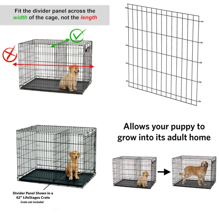 Dog Crate Divider Panel for 42-inch Dog Crate; Fits Crate Models 1642, 1642DD, 1642U, 1642DDU, 742UP and Measures 27.96L x 17.7
Dog Crate Divider Panel for 42-inch Dog Crate; Fits Crate Models 1642, 1642DD, 1642U, 1642DDU, 742UP and Measures 27.96L x 17.7
