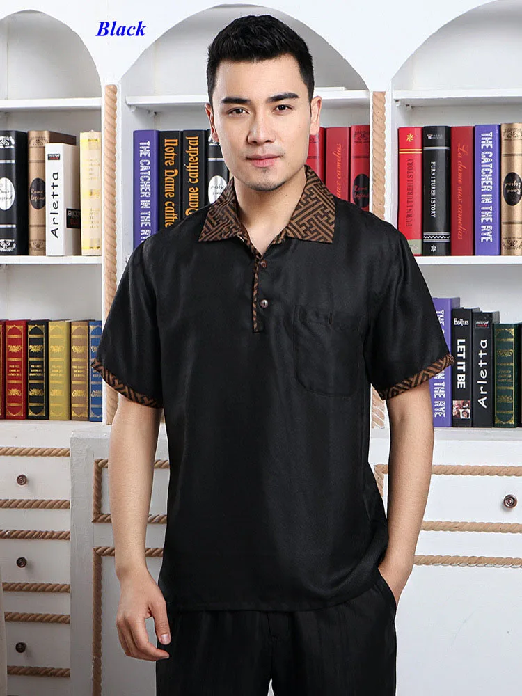 New arrival pure gambiered Guangzhou gauze silk turn-down collar men T-shirt,100% silk short-sleeve T shirt,silk pocket T-shirts
New arrival pure gambiered Guangzhou gauze silk turn-down collar men T-shirt,100% silk short-sleeve T shirt,silk pocket T-shirts