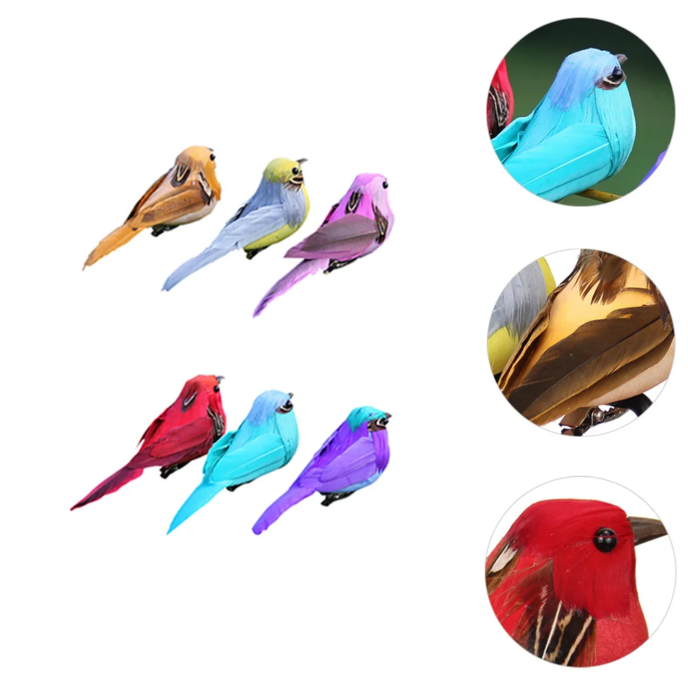 6Pcs Colorful Simulation Bird Models Realistic Decorative Garden Yard Patio Ornaments Artificial Birds Craft
6Pcs Colorful Simulation Bird Models Realistic Decorative Garden Yard Patio Ornaments Artificial Birds Craft