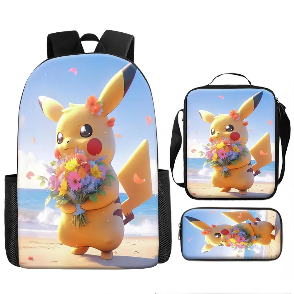 Kids Bag Pokémon Pikachu 3pcs Backpack Set Beach Flower Anime Print School Bags for Kids Cute Cartoon Travel Daypack
Kids Bag Pokémon Pikachu 3pcs Backpack Set Beach Flower Anime Print School Bags for Kids Cute Cartoon Travel Daypack