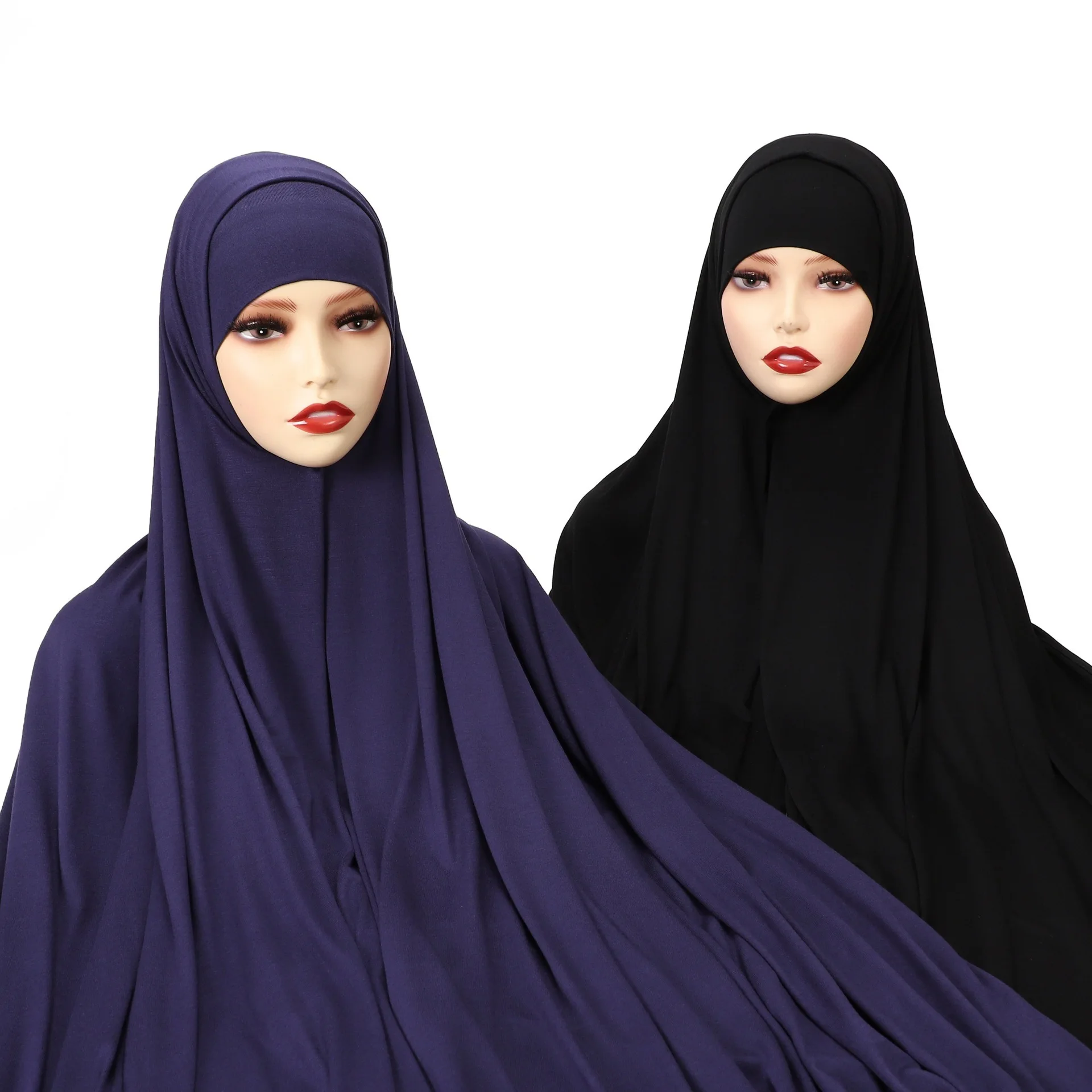 Womens 2 Piece Solid Color Amira Jersey Muslim Hijab Modal Stretch Head Scarf with Tube Inner Underscarf Cap Long Muffler
Womens 2 Piece Solid Color Amira Jersey Muslim Hijab Modal Stretch Head Scarf with Tube Inner Underscarf Cap Long Muffler