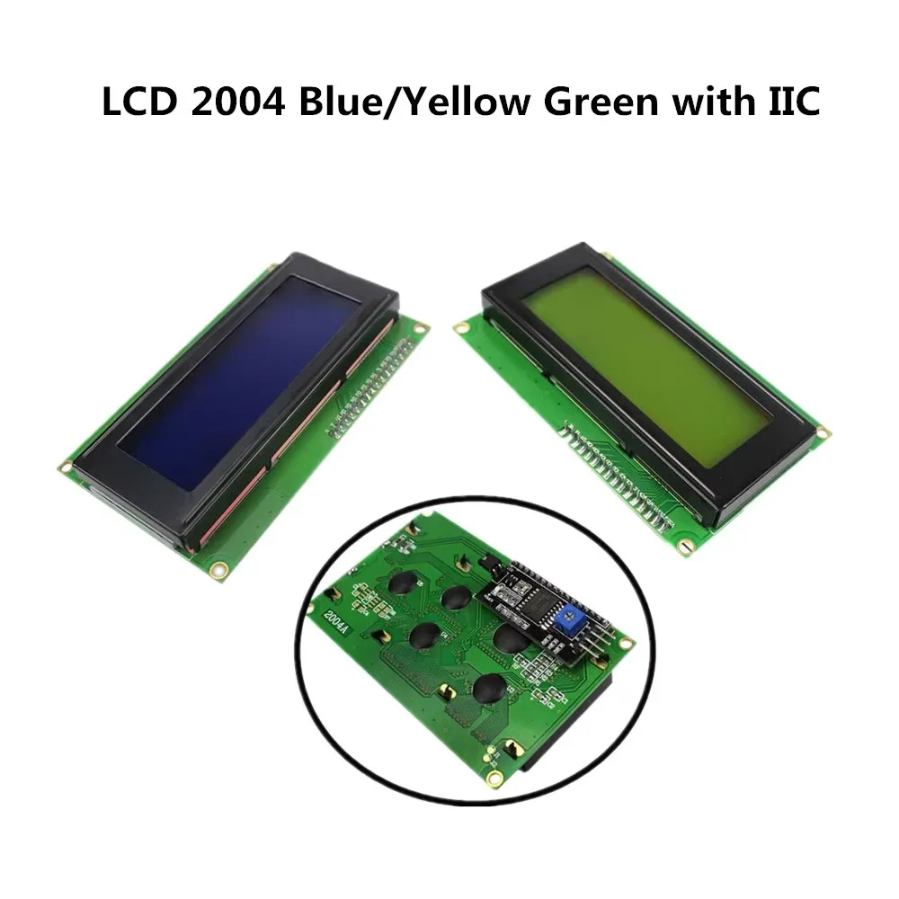 LCD2004 I2C 2004 20x4 2004A Blue/Green Screen SPLC780D AIP31066 Character LCD IIC Serial Interface Adapter Module
LCD2004 I2C 2004 20x4 2004A Blue/Green Screen SPLC780D AIP31066 Character LCD IIC Serial Interface Adapter Module