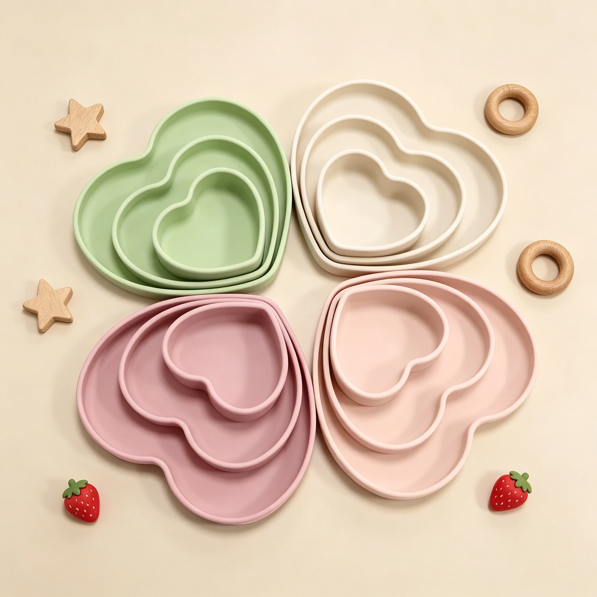 Silicone Toddler Plate Heart Shape Graded Size Design Fit Most High Chairs Unisex For Baby Boys And Girls
Silicone Toddler Plate Heart Shape Graded Size Design Fit Most High Chairs Unisex For Baby Boys And Girls