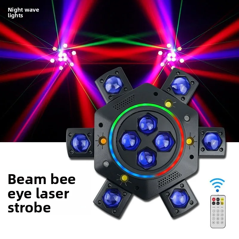 Six-arm bee eye diamond light with shaking head laser beam of light bar KTV effect lamp dance table lamp
Six-arm bee eye diamond light with shaking head laser beam of light bar KTV effect lamp dance table lamp