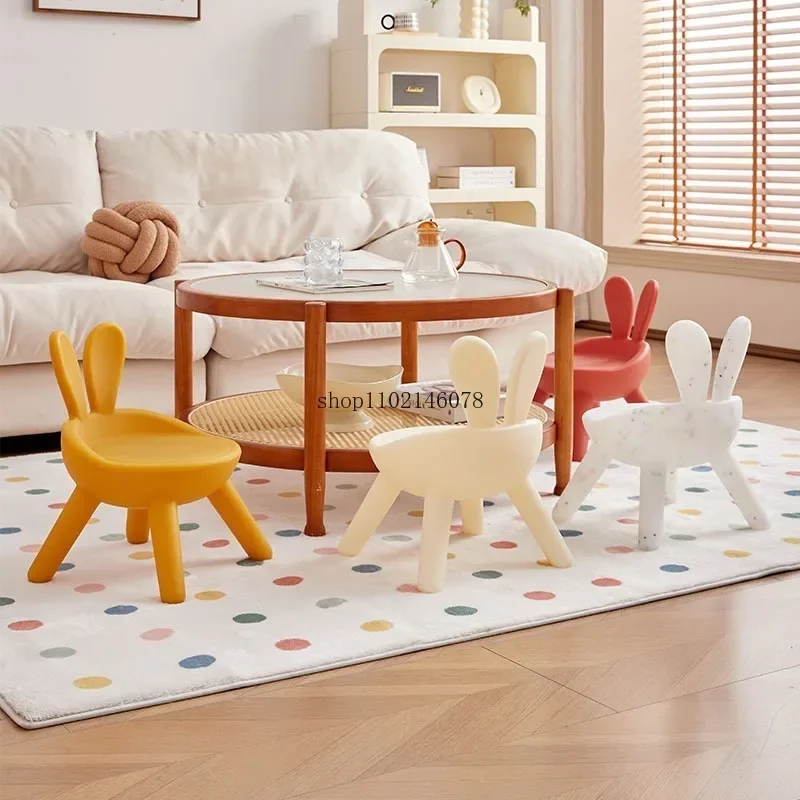 Household Plastic Small Chair Backrest Shoe Changing Ottomans Cartoon Stool Living Room Creative Small Bench Rabbit Shape Chair
Household Plastic Small Chair Backrest Shoe Changing Ottomans Cartoon Stool Living Room Creative Small Bench Rabbit Shape Chair
