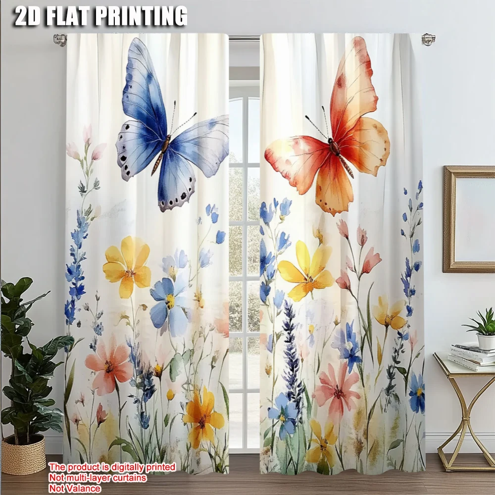2pcs, Curtain Fabric 2D print Floral & Butterfly Versatile Durable Polyester (without rod) Room Decor for Living Room and
2pcs, Curtain Fabric 2D print Floral & Butterfly Versatile Durable Polyester (without rod) Room Decor for Living Room and
