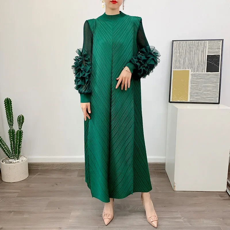 Maxi Pleated Dress Round Neck Spliced Fungus Full Sleeve Dresses For Women 2026 New Spring Clothing 2Qa1331
Maxi Pleated Dress Round Neck Spliced Fungus Full Sleeve Dresses For Women 2026 New Spring Clothing 2Qa1331