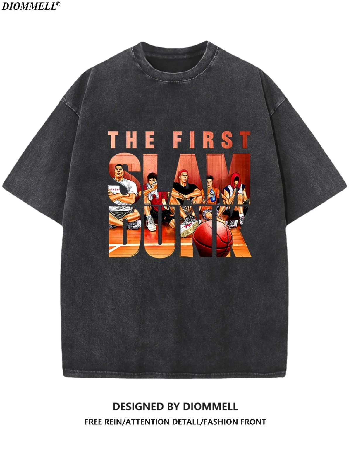Retro Washed and Aged Cartoon Slam Dunk Printed Pure Cotton Short-sleeved T-shirts for Men and Women, Round-neck
Retro Washed and Aged Cartoon Slam Dunk Printed Pure Cotton Short-sleeved T-shirts for Men and Women, Round-neck