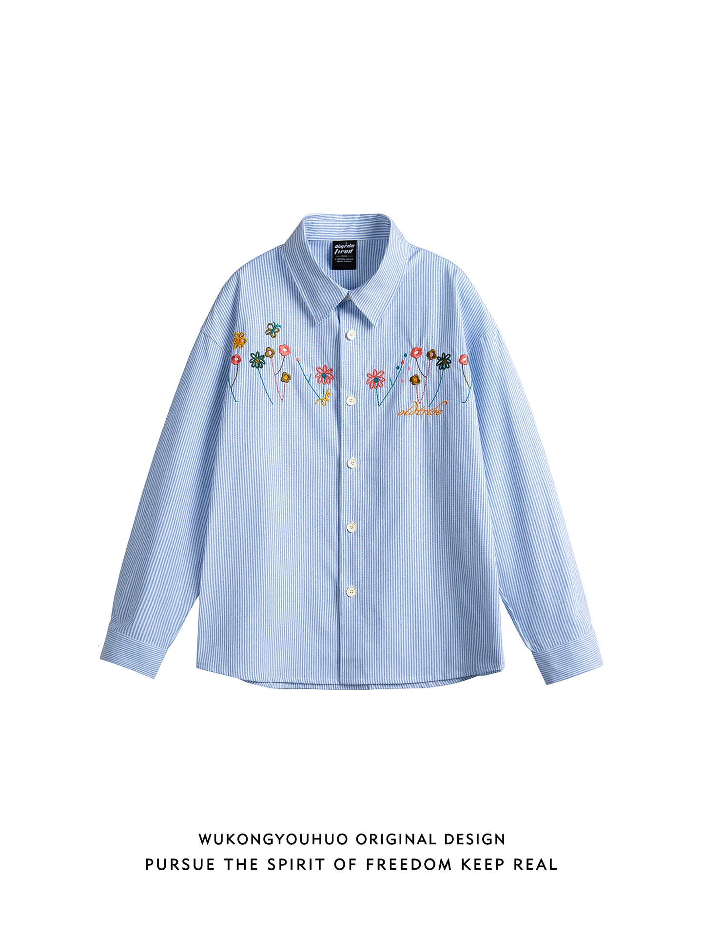 Loose Fit Long Sve Embroidered Striped irt Men's Casual Sle Spring Faion Outerwear for Youth Couples
Loose Fit Long Sve Embroidered Striped irt Men's Casual Sle Spring Faion Outerwear for Youth Couples