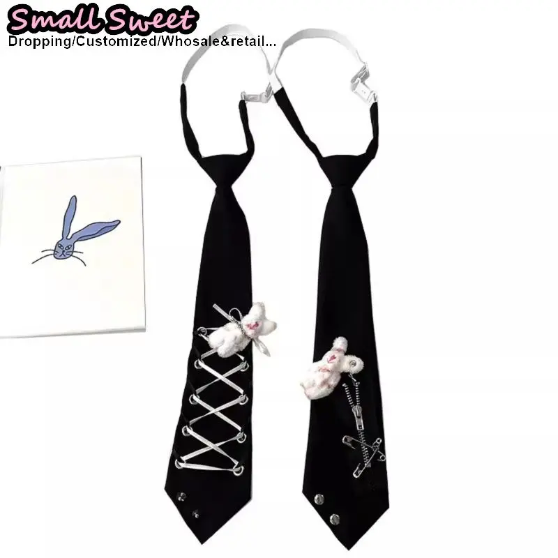 Goth Women adjustable Subculture Gothic black bunny rabbit lovely Punk bow tie Lace Zipper dickie personality Accessory
Goth Women adjustable Subculture Gothic black bunny rabbit lovely Punk bow tie Lace Zipper dickie personality Accessory