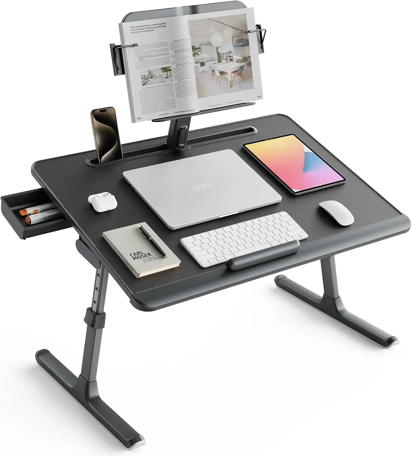 Extra Large Laptop Desk for Bed with Adjustable Height & Angle, Multi-Purpose Lapdesk for Working, Reading, Writing, Drawing
Extra Large Laptop Desk for Bed with Adjustable Height & Angle, Multi-Purpose Lapdesk for Working, Reading, Writing, Drawing