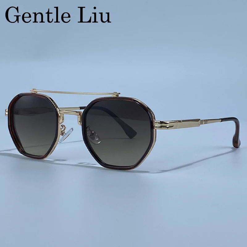 Vintage Square Punk Sunglasses Men 2025 Luxury Brand Double Beam Polygon Metal Frame Sun Glasses For Male UV400 Eyewear Shades
Vintage Square Punk Sunglasses Men 2025 Luxury Brand Double Beam Polygon Metal Frame Sun Glasses For Male UV400 Eyewear Shades