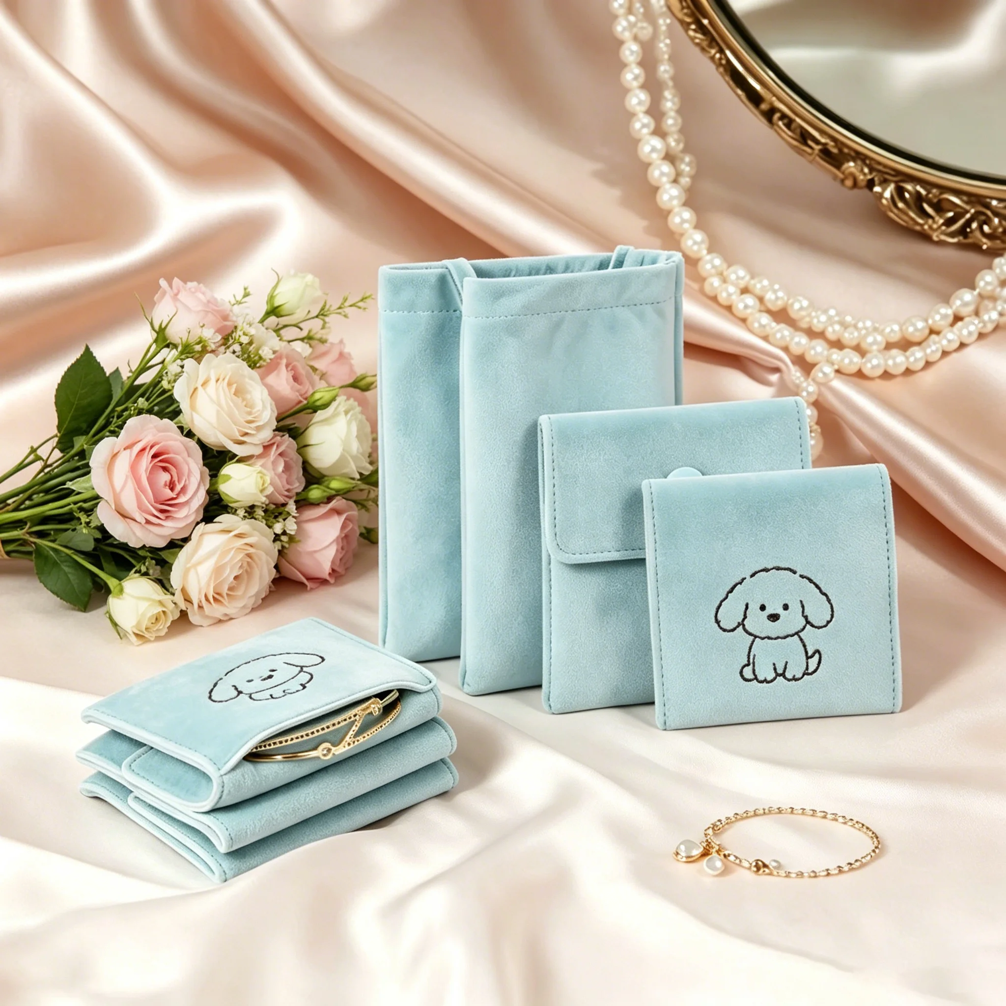 50pcs/Lot Earrings Jewelry Packaging Pouches Velvet Suede Pouch WIth Snap Custom Logo 8x8cm Wedding Gift Necklace Bracelet Bag
50pcs/Lot Earrings Jewelry Packaging Pouches Velvet Suede Pouch WIth Snap Custom Logo 8x8cm Wedding Gift Necklace Bracelet Bag