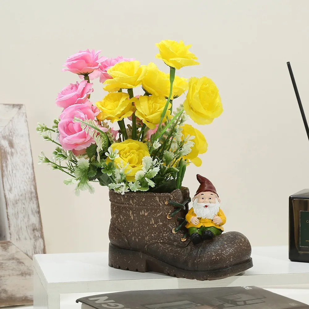 Durable Cartoon Shoes Dwarf Flower Pots Funny Handmade Succulents Flower Pot Waterproof Resin Crafts Planters Pot Home Office
Durable Cartoon Shoes Dwarf Flower Pots Funny Handmade Succulents Flower Pot Waterproof Resin Crafts Planters Pot Home Office