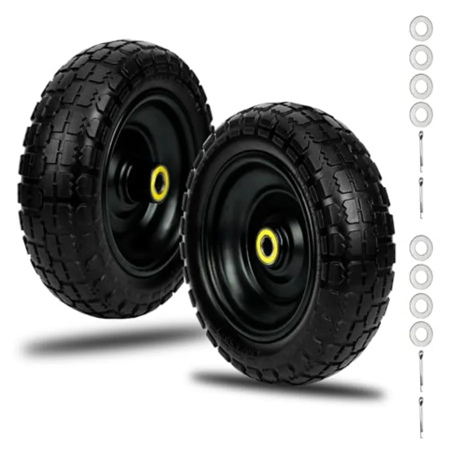 13" Solid Rubber Tires Replacement for 13"Garden Cart Tires Replacement with 5/8" Axle Borehole, 2.1" Offset Hub, 3.15" Wide Ti
13" Solid Rubber Tires Replacement for 13"Garden Cart Tires Replacement with 5/8" Axle Borehole, 2.1" Offset Hub, 3.15" Wide Ti