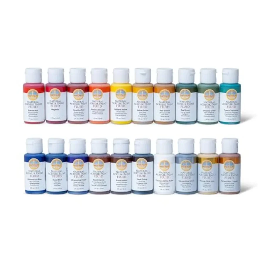 Acrylic Paint Set, Natural Fluid Colors, 1 fl oz Bottles, Matte Finish
Acrylic Paint Set, Natural Fluid Colors, 1 fl oz Bottles, Matte Finish