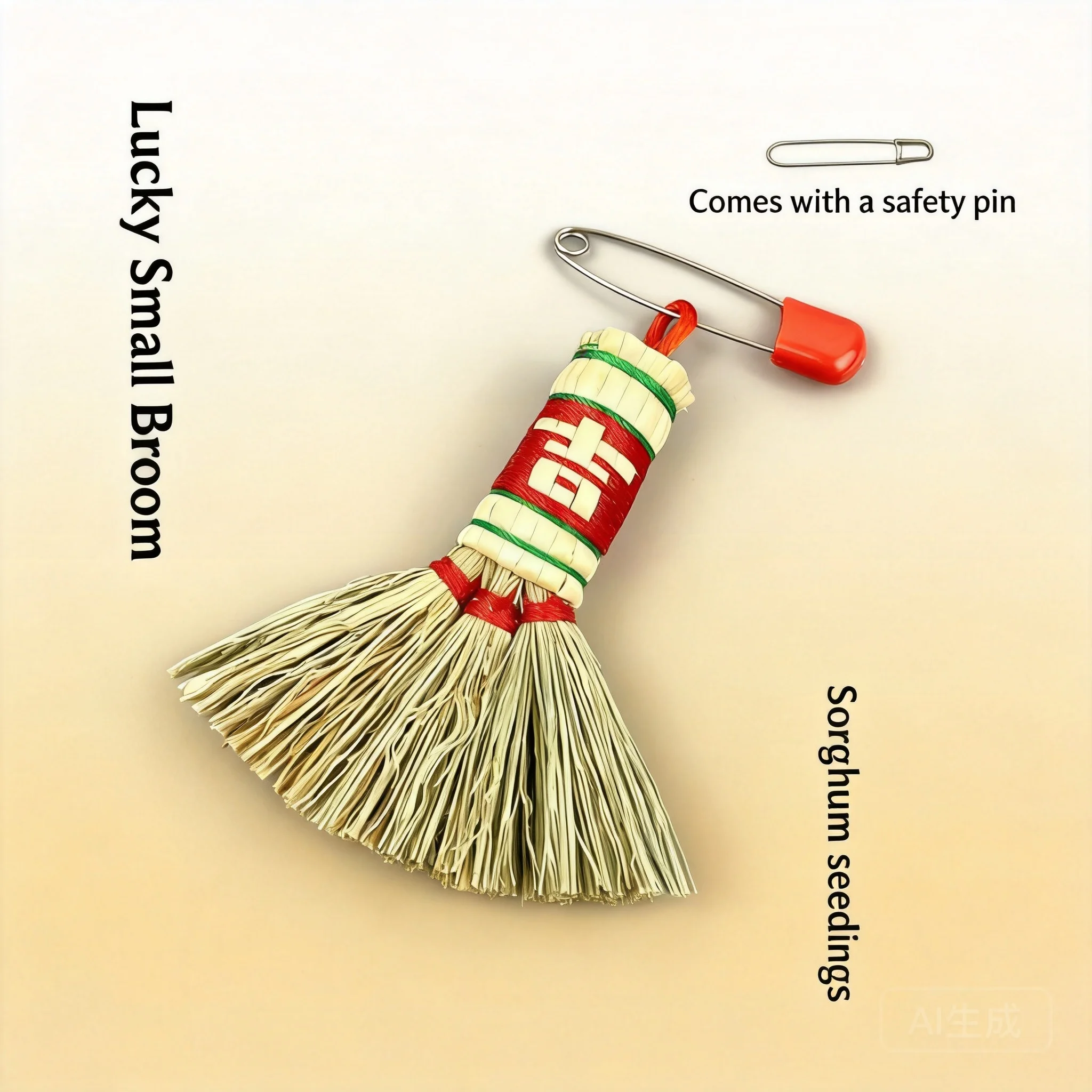 Mini Sorghum Straw Broom Pendant Chinese Style Amulet For Baby Peaceful Sleep Housewarming Fortune Blessing With Safety Pin 2026
Mini Sorghum Straw Broom Pendant Chinese Style Amulet For Baby Peaceful Sleep Housewarming Fortune Blessing With Safety Pin 2026