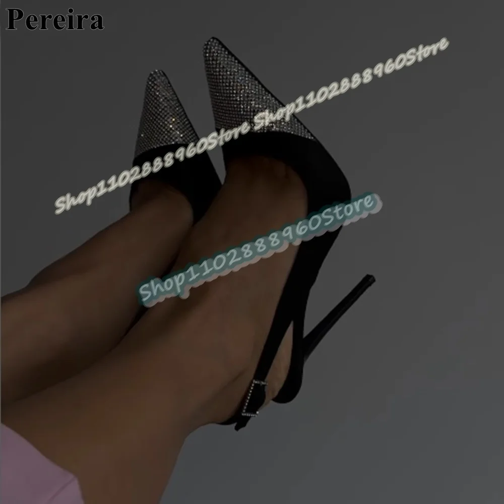 Slingback Black Crystal Toe Shallow Pumps Thin High Heel Women Shoes Back Strap Pointed Toe Gorgeous Style Banquet Women Sandals
Slingback Black Crystal Toe Shallow Pumps Thin High Heel Women Shoes Back Strap Pointed Toe Gorgeous Style Banquet Women Sandals