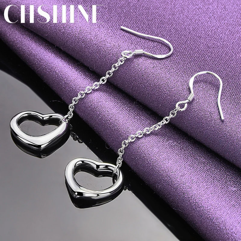 CHSHINE 925 Sterling Silver Heart Earrings For Women Wedding Party Fashion Charm Jewelry
CHSHINE 925 Sterling Silver Heart Earrings For Women Wedding Party Fashion Charm Jewelry