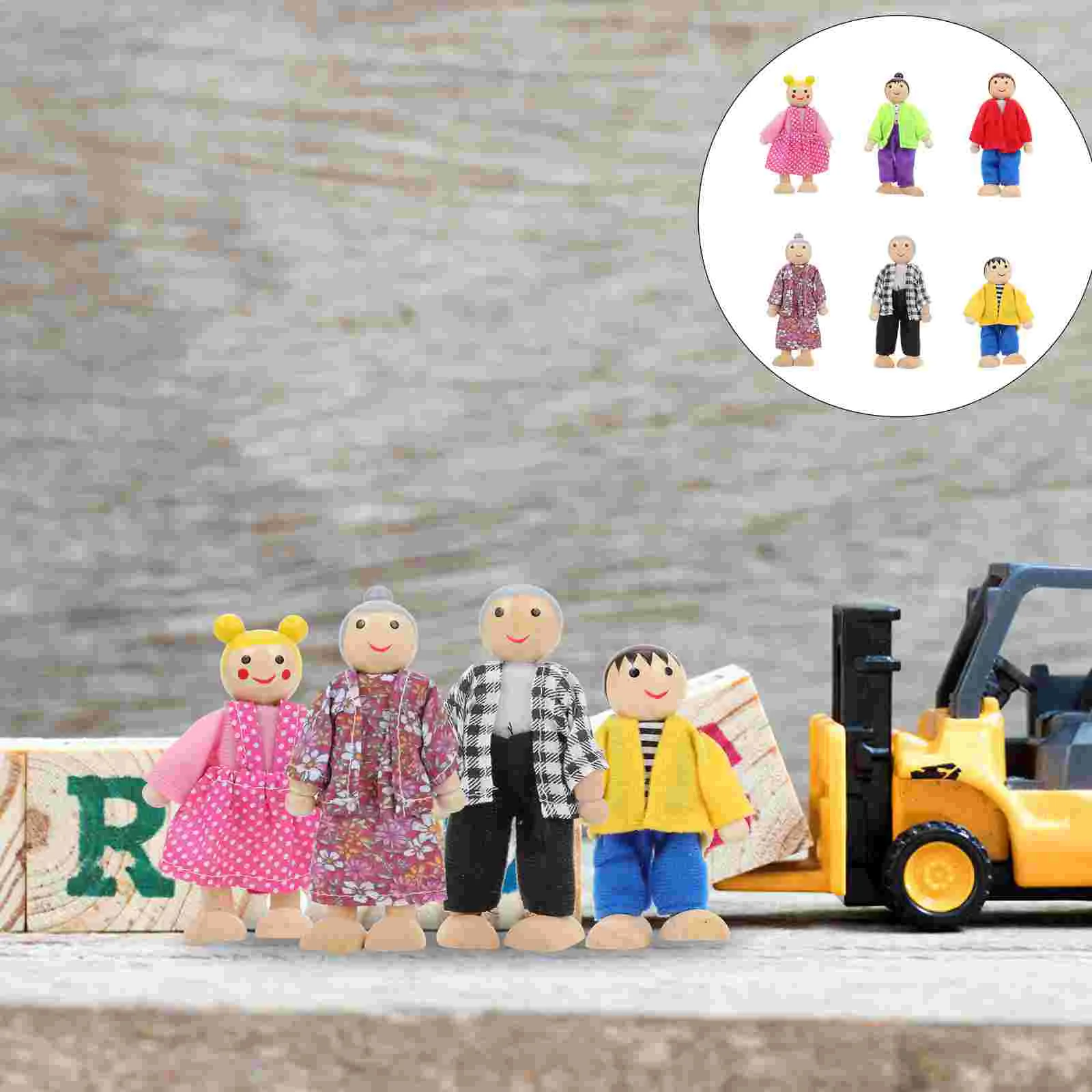 6 PCS Mini Family Ornament Natural Decoration Miniature Wood Small Textile Figure
6 PCS Mini Family Ornament Natural Decoration Miniature Wood Small Textile Figure