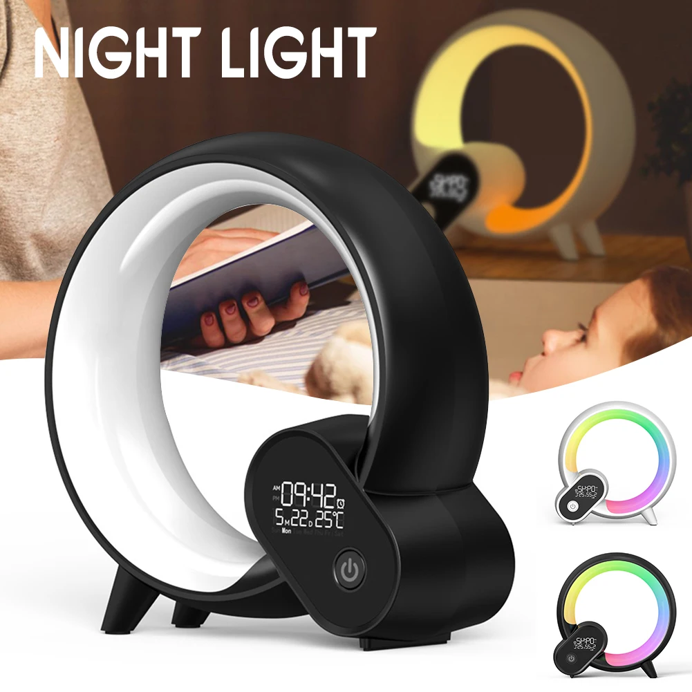 Intelligent Wake-up Light Digital Display Speaker, Ambient Light Alarm Clock, Smart Durable Stereo Sound Box for Bedroom
Intelligent Wake-up Light Digital Display Speaker, Ambient Light Alarm Clock, Smart Durable Stereo Sound Box for Bedroom