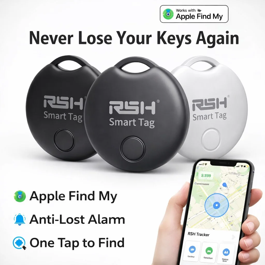RSH 4 шт. Умные трекеры для приложения Apple Find My, Bluetooth GPS-трекеры/метки, устройство для предотвращения потери, локатор, поисковик ключей
RSH 4 шт. Умные трекеры для приложения Apple Find My, Bluetooth GPS-трекеры/метки, устройство для предотвращения потери, локатор, поисковик ключей