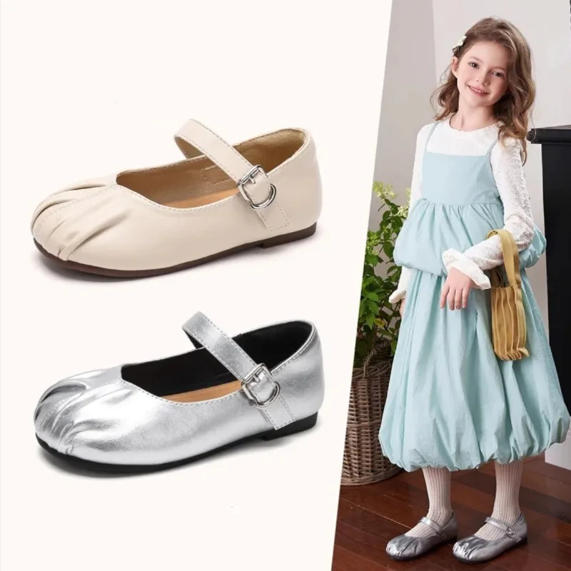New Girls Shoes Princess Spring Autumn Children Leather Shoes Silver Soft Bottom Pleated Mary Jane Baby Toddler Flats Kids
New Girls Shoes Princess Spring Autumn Children Leather Shoes Silver Soft Bottom Pleated Mary Jane Baby Toddler Flats Kids