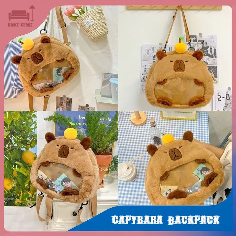 Adorable Capybara Backpack Kawaii Cartoon Animal Shoulder Bag Large Capacity Zipper Soft Plush Doll Tote for Girl Birthday Gifts
Adorable Capybara Backpack Kawaii Cartoon Animal Shoulder Bag Large Capacity Zipper Soft Plush Doll Tote for Girl Birthday Gifts