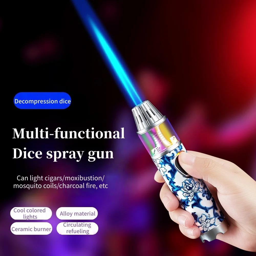 JOBON Color Lantern Dice Fire Gun Windproof Direct Charge Blue Flame Metal Inflatable Spray Gun Multi functional Outdoor Igniter
JOBON Color Lantern Dice Fire Gun Windproof Direct Charge Blue Flame Metal Inflatable Spray Gun Multi functional Outdoor Igniter