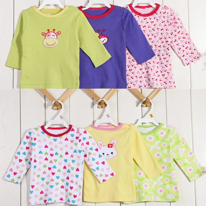 Spring Autumn Cotton Baby Boys T shirt Cartoon Long Sleeves T-shirts For Girls O-neck Baby Clothes Toddler Tees 5pc/lot
Spring Autumn Cotton Baby Boys T shirt Cartoon Long Sleeves T-shirts For Girls O-neck Baby Clothes Toddler Tees 5pc/lot