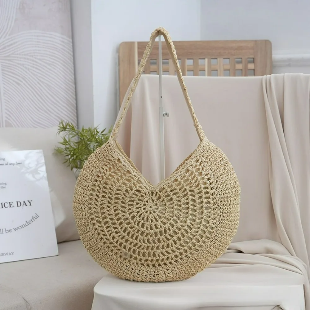 2025 Summer Weaving Shoulder Bags Large Capacity Travel Vacation Handbags Ladies Vacation Tote Bas Half Moon Women Bags
2025 Summer Weaving Shoulder Bags Large Capacity Travel Vacation Handbags Ladies Vacation Tote Bas Half Moon Women Bags