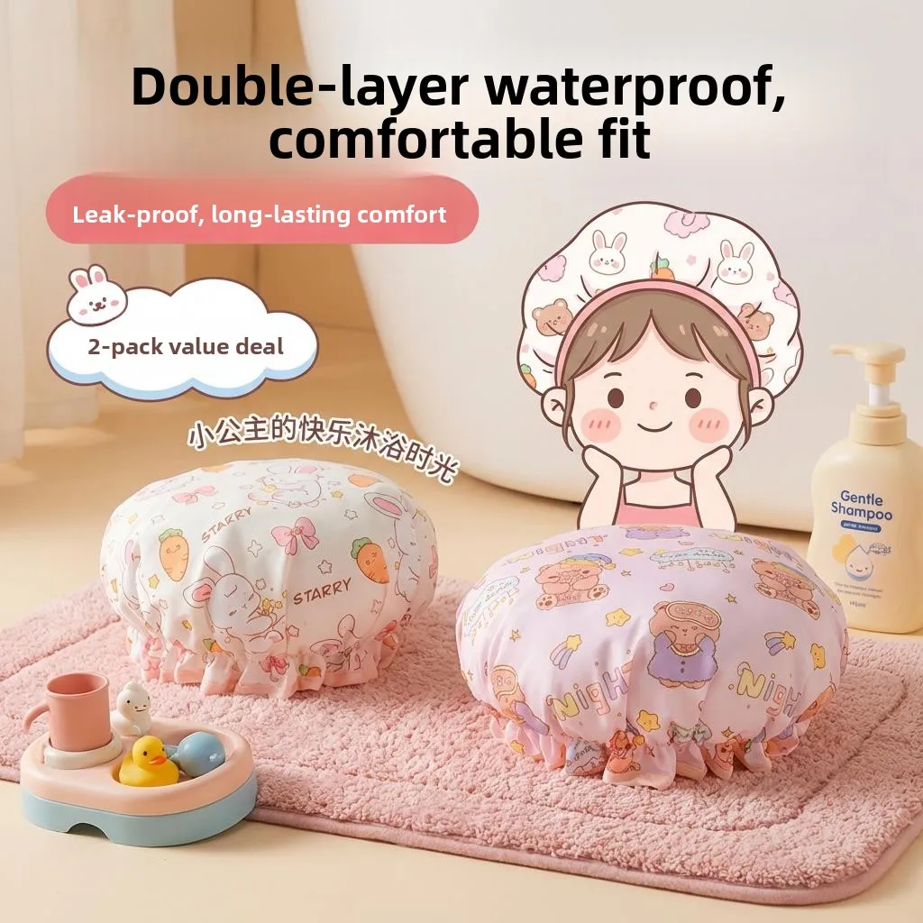 Thickened Waterproof Bath Cap for Girls Children's Shower Hair Mask Double Layer Anti Wet Headgear Cartoon Style Personal Care
Thickened Waterproof Bath Cap for Girls Children's Shower Hair Mask Double Layer Anti Wet Headgear Cartoon Style Personal Care