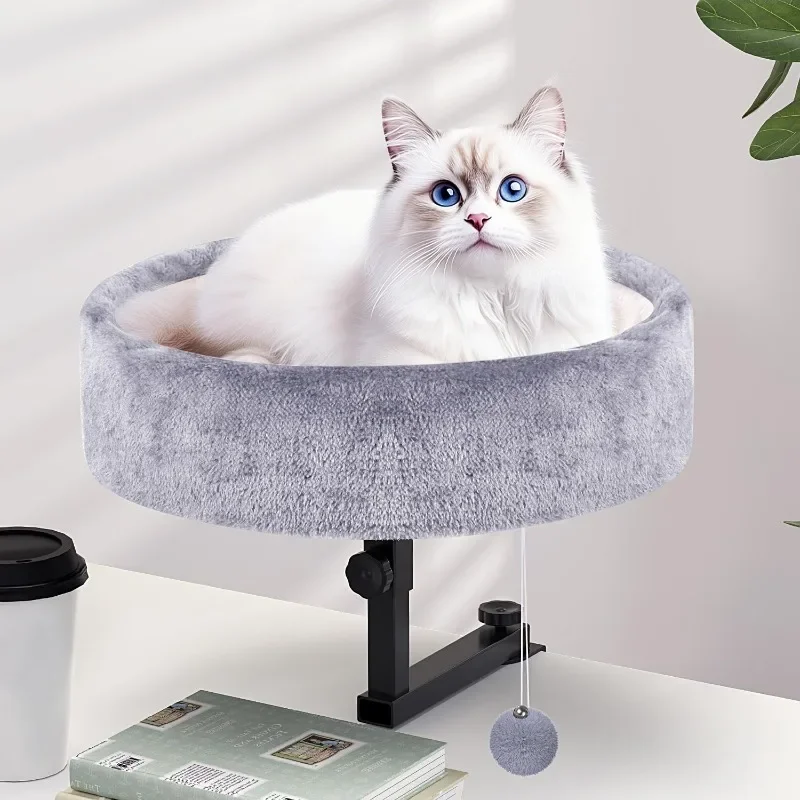 Cat Desk Bed - 360° Rotating & Adjustable, Supports 44 Lbs, Soft Faux Fur, Modern Indoor Cat Nest Furniture for Office Desks
Cat Desk Bed - 360° Rotating & Adjustable, Supports 44 Lbs, Soft Faux Fur, Modern Indoor Cat Nest Furniture for Office Desks