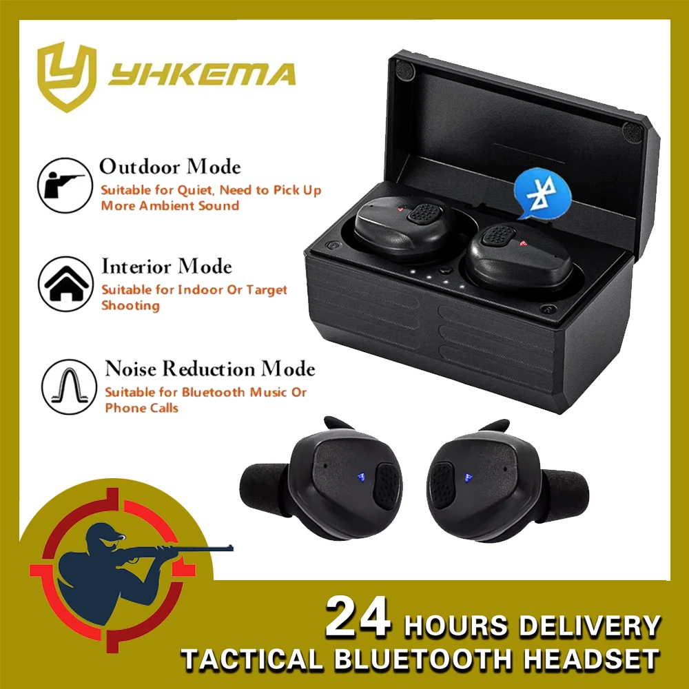 YHKEMA Tactical Headphones Bluetooth Sound Pickup Noise Reduction Earbuds, Wireless Communications for Shooting Training Hunting
YHKEMA Tactical Headphones Bluetooth Sound Pickup Noise Reduction Earbuds, Wireless Communications for Shooting Training Hunting