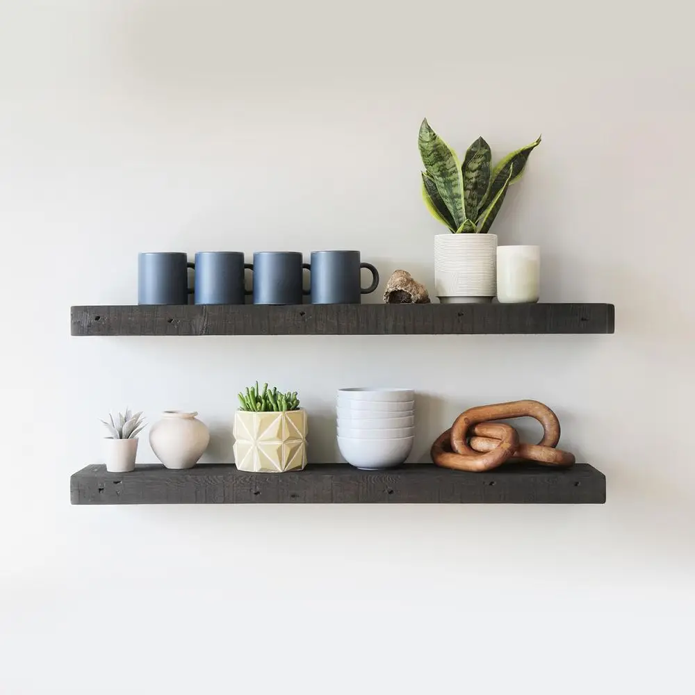 Urban Legacy Reclaimed Barnwood Planks | loating Shelves or Wall w/lush Mount Shel Bracket Set Included | Set o 2 (Coee Bean, 48
Urban Legacy Reclaimed Barnwood Planks | loating Shelves or Wall w/lush Mount Shel Bracket Set Included | Set o 2 (Coee Bean, 48