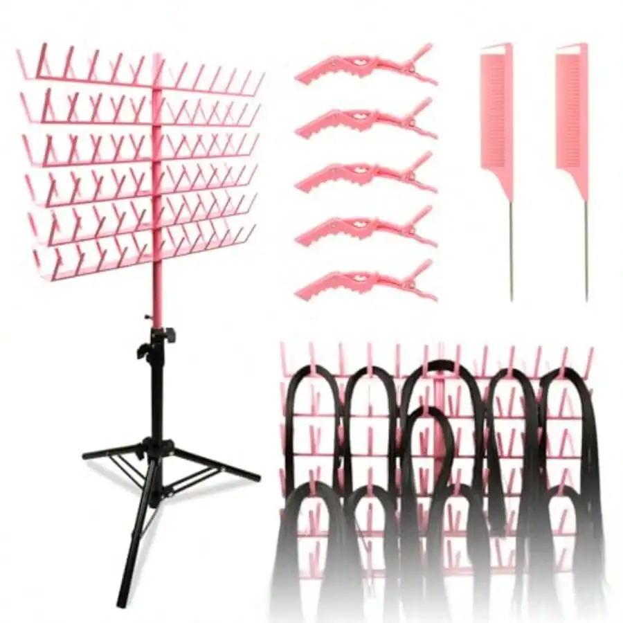 DBraiding Hair Rack With 144 Pegs And Tools Height Adjustable Braiding Rack Braiding Stand With Hair Braiding Tools Easy To Carry Braid Rack For Hair Salon Home Traveling
DBraiding Hair Rack With 144 Pegs And Tools Height Adjustable Braiding Rack Braiding Stand With Hair Braiding Tools Easy To Carry Braid Rack For Hair Salon Home Traveling