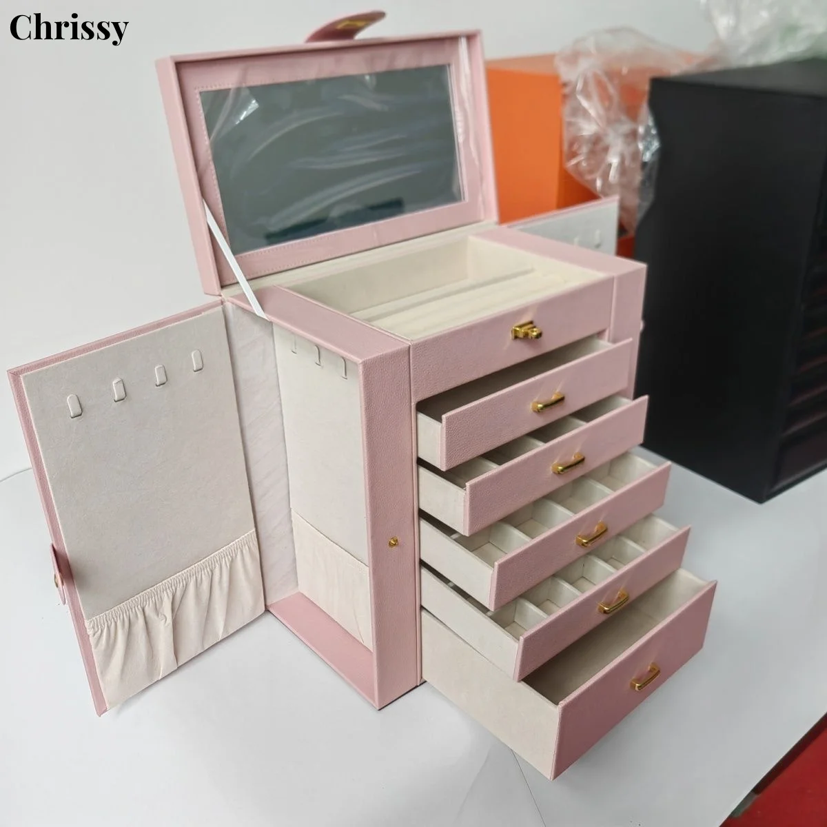 Jewelry Box Organizer Functional Leather Jewelry Storage Case for Women Girls Ring Necklace Earring Bracelet Holder Organizer wi
Jewelry Box Organizer Functional Leather Jewelry Storage Case for Women Girls Ring Necklace Earring Bracelet Holder Organizer wi