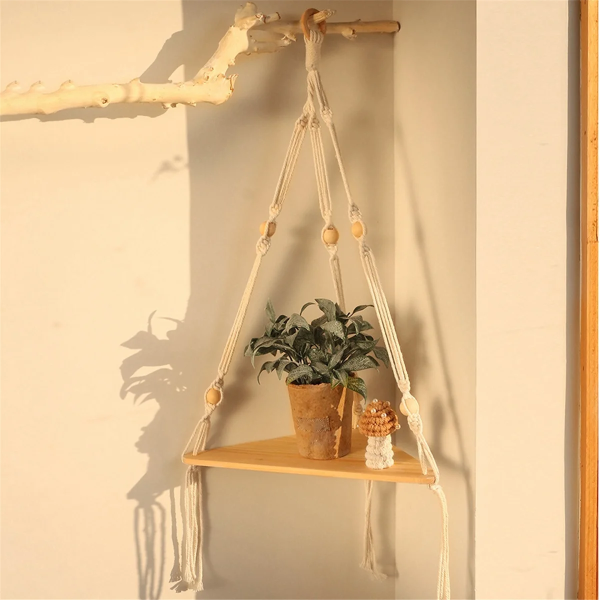 Wall Hanging Shelf Tassel Wood Decor Woven Wall Hanging Board Shelves for Home Decor Bedroom Living Room Cake Stand B
Wall Hanging Shelf Tassel Wood Decor Woven Wall Hanging Board Shelves for Home Decor Bedroom Living Room Cake Stand B