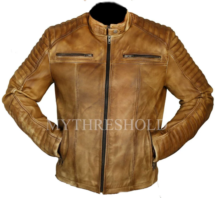 Men Leather Jacket Club Vintage Motorcyclist Jacket Cafe Racer Slim Vintage Outwear
Men Leather Jacket Club Vintage Motorcyclist Jacket Cafe Racer Slim Vintage Outwear
