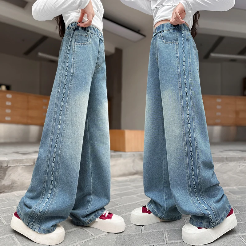 Kids New Designer Loose Straight Jeans For Teenage Girl Fashion Harajuku Hip Hop y2k Denim Pants Korean Children Casual Trousers
Kids New Designer Loose Straight Jeans For Teenage Girl Fashion Harajuku Hip Hop y2k Denim Pants Korean Children Casual Trousers