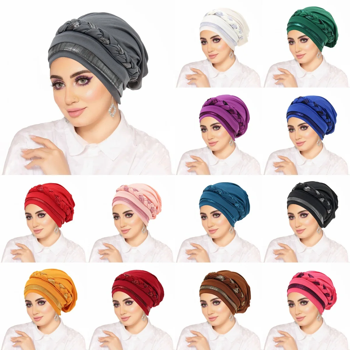 Braid Chemo Cap Women Muslim Hijab Hat Head Wrap Turban Hair Loss Headscarf Beanies Bonnet Headwear Cancer Scarf Turbante Mujer
Braid Chemo Cap Women Muslim Hijab Hat Head Wrap Turban Hair Loss Headscarf Beanies Bonnet Headwear Cancer Scarf Turbante Mujer