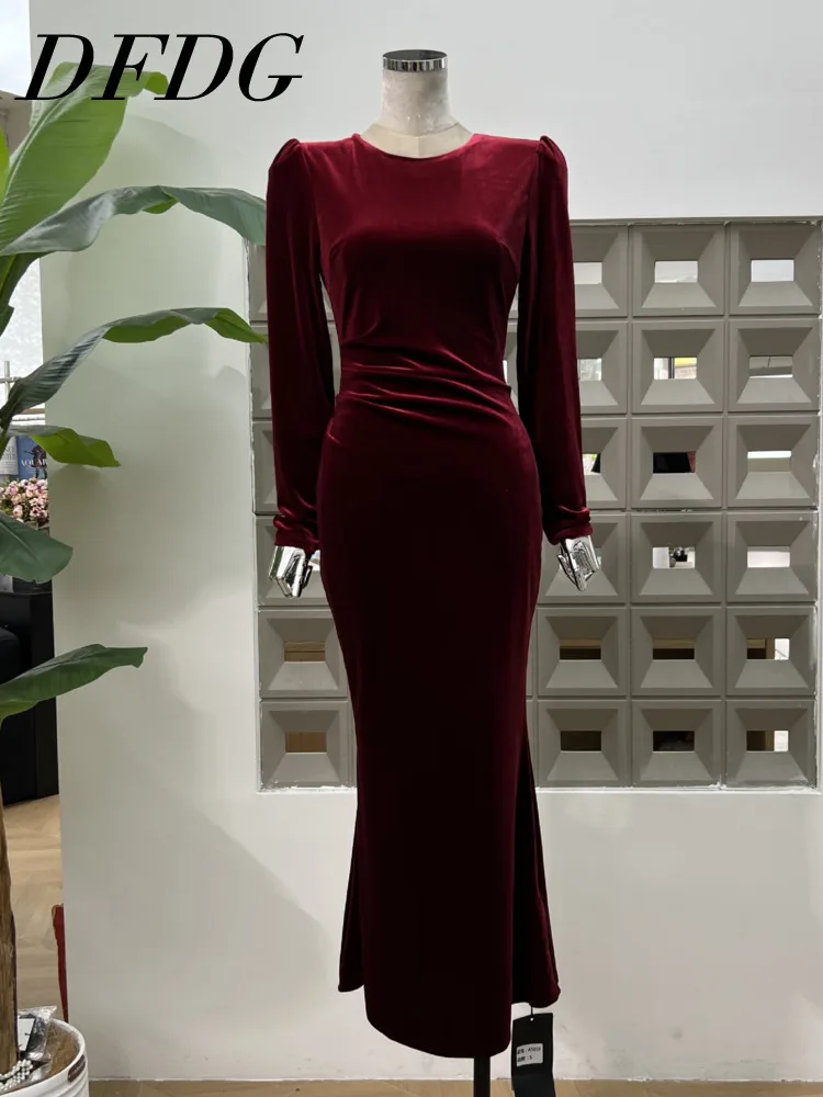 DFDG 2023, весна-лето, женское вечернее платье русалки с глубокой спинкой и завязкой на талии, изысканное коктейльное платье с поясом
DFDG 2023, весна-лето, женское вечернее платье русалки с глубокой спинкой и завязкой на талии, изысканное коктейльное платье с поясом