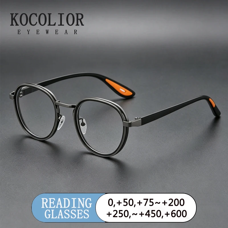 KOCOLIOR Silicone Anti-slip Material Round Frame Hyperopia Prescription Glasses Anti Blue Light Reading Glasses for Men Women
KOCOLIOR Silicone Anti-slip Material Round Frame Hyperopia Prescription Glasses Anti Blue Light Reading Glasses for Men Women