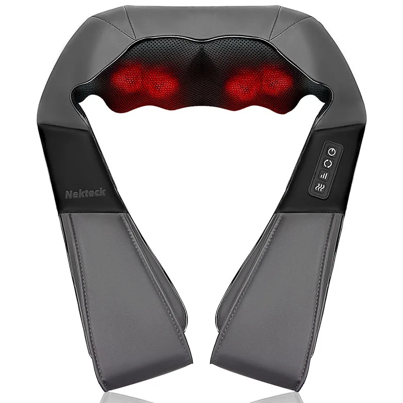 Nekteck Shiatsu Neck and Back Massager with Soothing Heat, Electric Deep Tissue 3D Kneading Massage for Shoulder, Leg, Body
Nekteck Shiatsu Neck and Back Massager with Soothing Heat, Electric Deep Tissue 3D Kneading Massage for Shoulder, Leg, Body