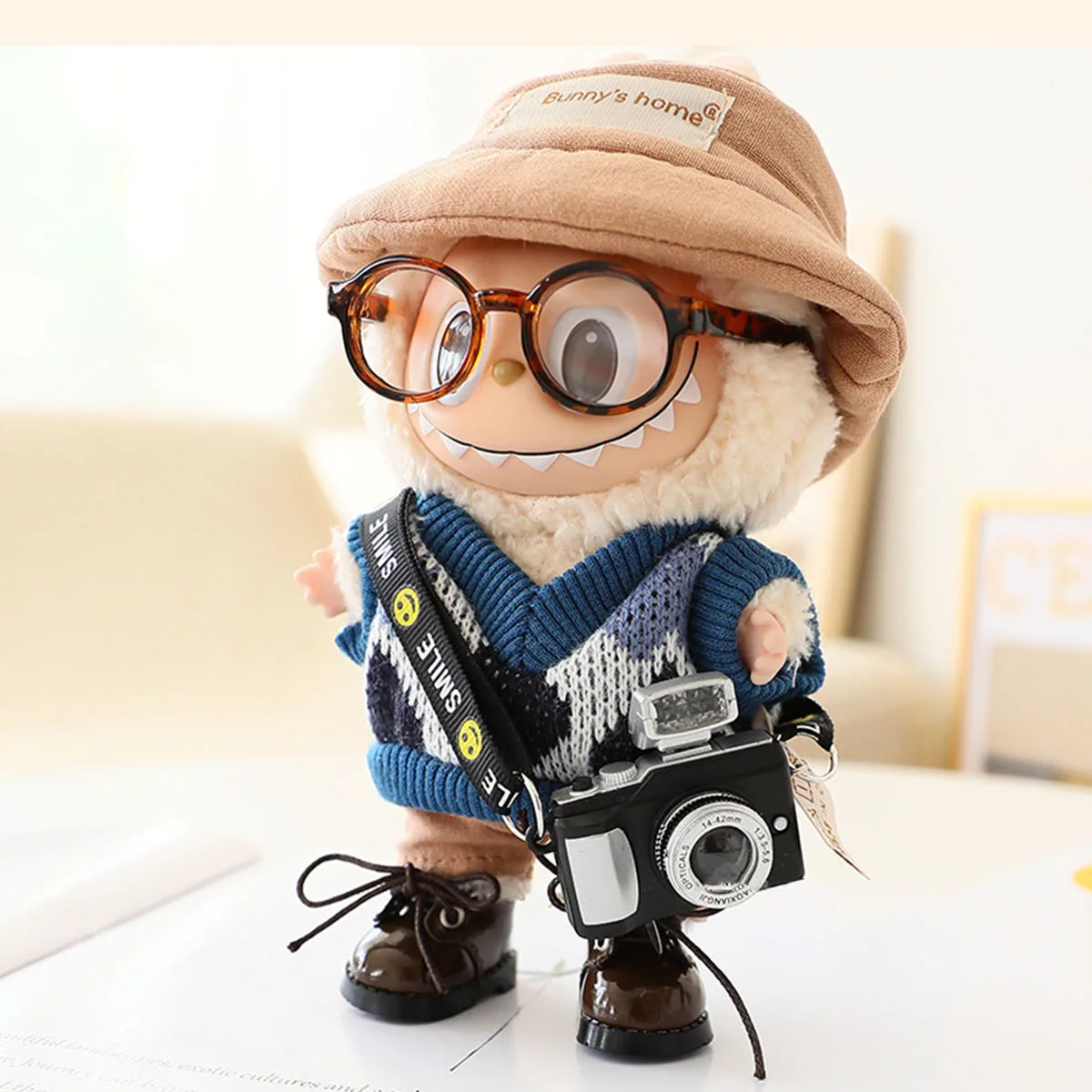 17cm Mini Doll'S Clothes Outfit Accessories For Labubu V1 V2 glasses Cool handsome Clothing Gift
17cm Mini Doll'S Clothes Outfit Accessories For Labubu V1 V2 glasses Cool handsome Clothing Gift