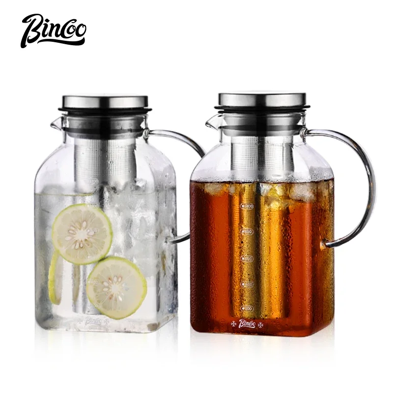 Bincoo 1200ML Glass Cold Brew Coffee Pot with double-layer Filter Cups Water Bottle Extracted Espresso Coffee Maker Juice Kettle
Bincoo 1200ML Glass Cold Brew Coffee Pot with double-layer Filter Cups Water Bottle Extracted Espresso Coffee Maker Juice Kettle